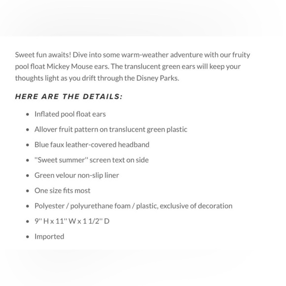 Sweet Summer Mickey Inflatable Pool Float Ears - Picture 3 of 7